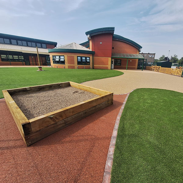 Safety surface at North Wales school