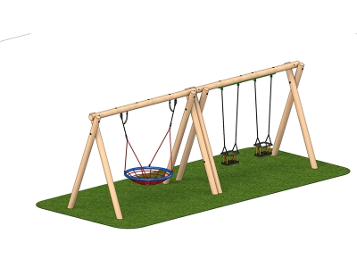 2.4m Double Cradle Seats and Basket Swing