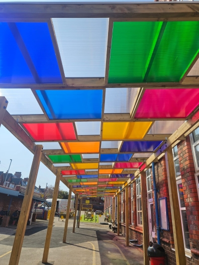 Coloured Polycarbonate Shelter