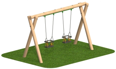 Double Cradle Swing Set