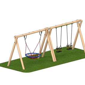 2.4m Double Cradle Seats and Basket Swing