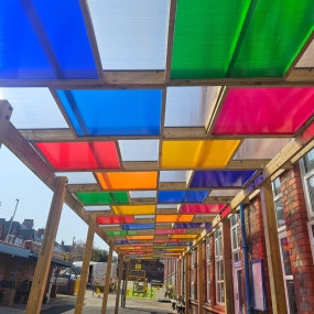 Coloured Polycarbonate Shelter