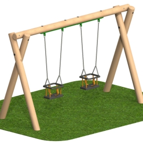 Double Cradle Swing Set